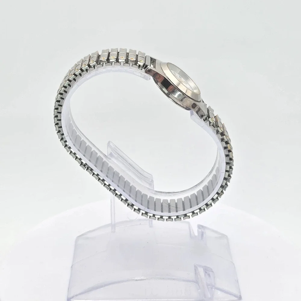 Vintage KATHIE‎ LEE Watch Silver Tone Gold Plate Expansion Band 6